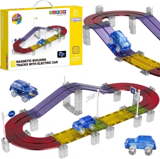 Magnetische Rennbahn WOOPIE mit Auto, 76 Teilen