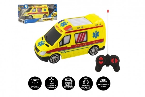 Fernbedienung RC Krankenwagen Kunststoff 20cm mit Licht