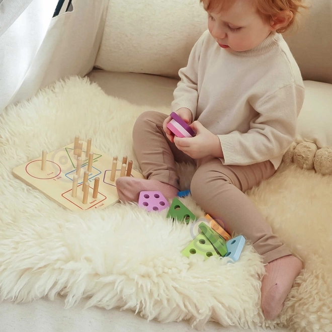 Holzpuzzle Geometrische Formen