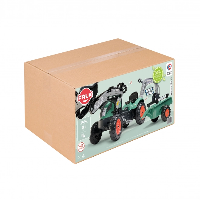 Falk Farm Lander Kindertraktor mit Lader und Anhänger