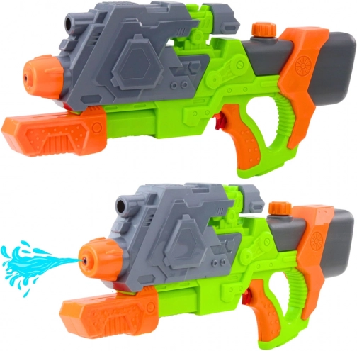 Wasserpistole mit mechanischer Pumpe 50 cm – grün‑orange