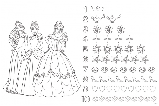 Doppelseitiges Puzzle Fröhliche Prinzessinnen SUPER MAXI 24 Teile