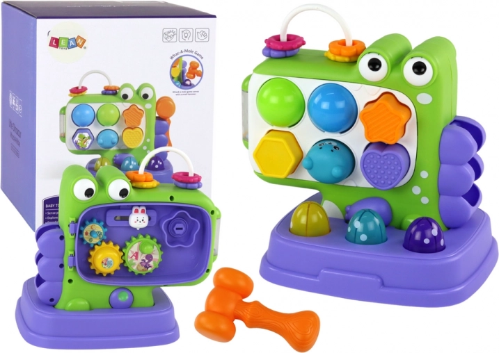 Dinosaurier Lernpanel Whac-A-Mole Sortierspiel für Kinder Lila