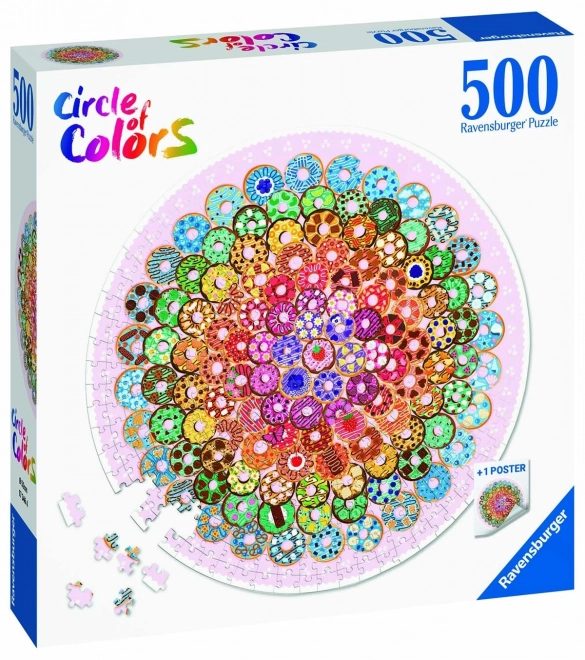 Ravensburger Puzzle 500 Teile - Farbpalette Donuts