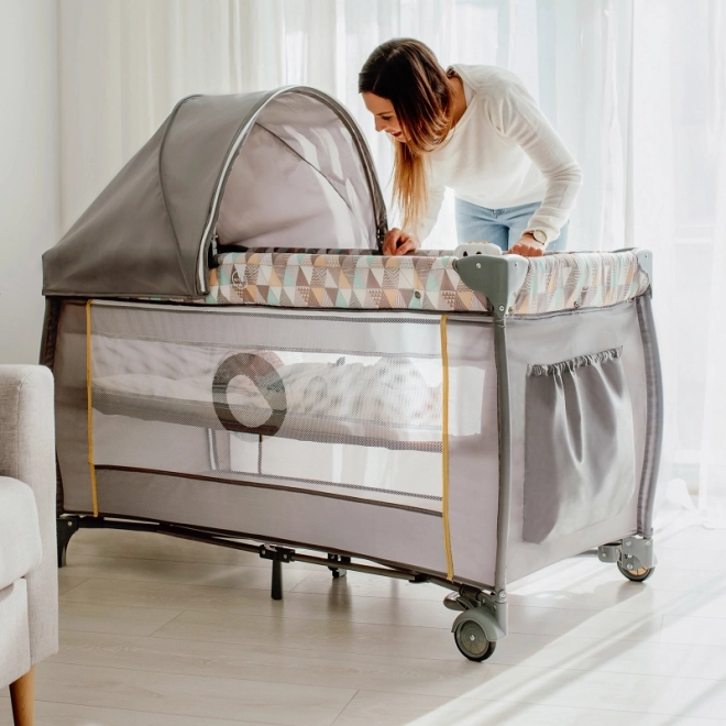 Reisebett für Kinder Lionelo Sven Plus grau