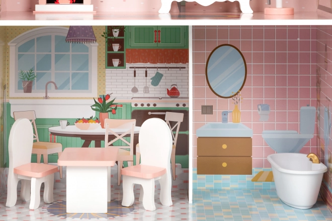Großes Puppenhaus mit Möbeln ECOTOYS