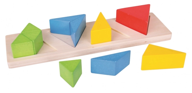 Einlegepuzzle Bruchteile Dreiecke von Bigjigs Toys