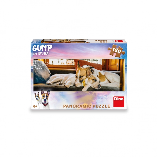 Panorama-Puzzle Gump Schlafend auf Sofa 150 Teile
