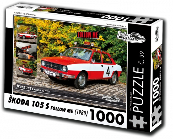 Puzzle Retro Auto Škoda 105 S Folge Mir 1980 1000 Teile