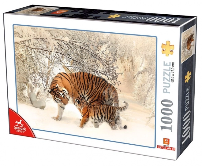 Puzzle Tiger mit Jungtier 1000 Teile