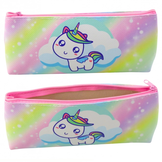 Mädchen Schulmäppchen Einhorn Pastell-Regenbogen
