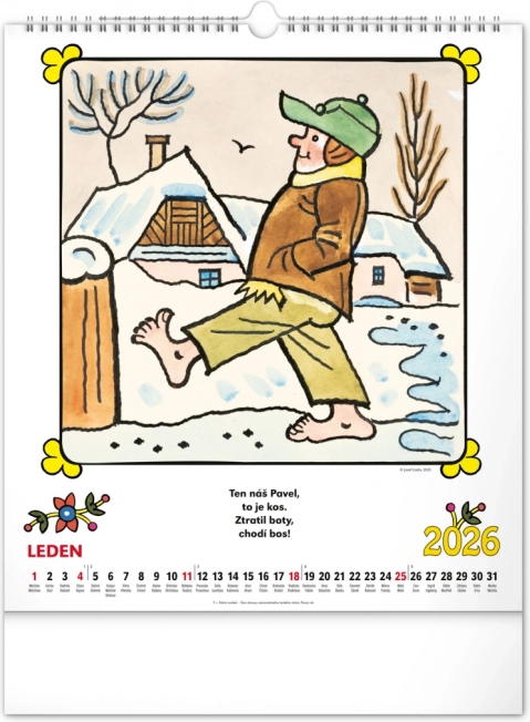 Wandkalender Josef Lada - Reime 2026