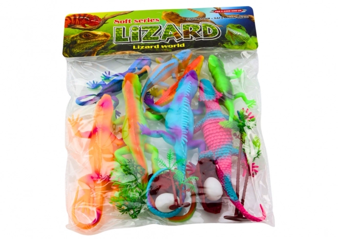 Bunte Echsenfiguren Set