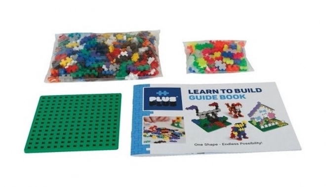 Konstruktionsspielzeug Plus-Plus Mini Mix 600 Teile mit Platten