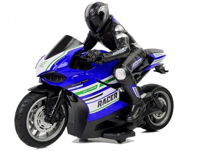 Ferngesteuertes Rennmotorrad 2.4G Blau