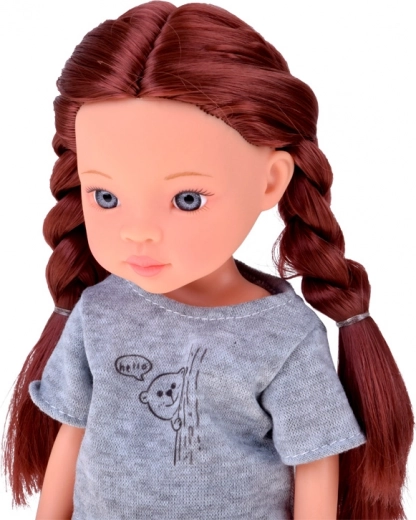 Lange satinierte Haare zum Kämmen