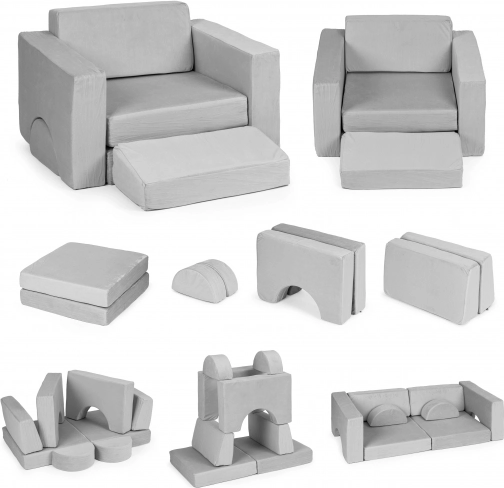 Modulares Kindersessel 8-in-1 ECOTOYS – Grau