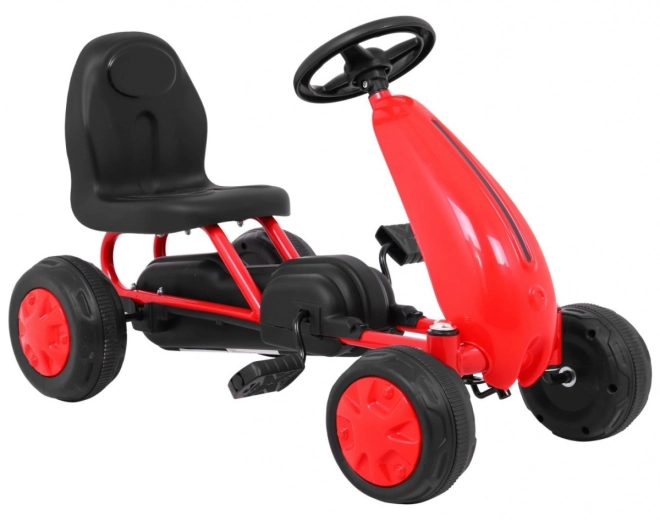 Erster Pedal-Gokart Für Kinder mit Kettenantrieb in Weiß – Rot