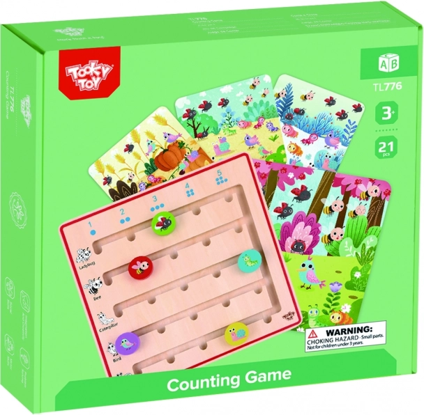 Tooky Toy Holzspiel Lernen der Tierzählung