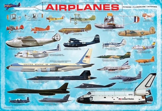 Puzzle Flugzeuge 100 Teile