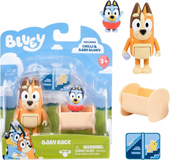 Figuren-Set Bluey 2er Pack Baby Bluey und Chilli