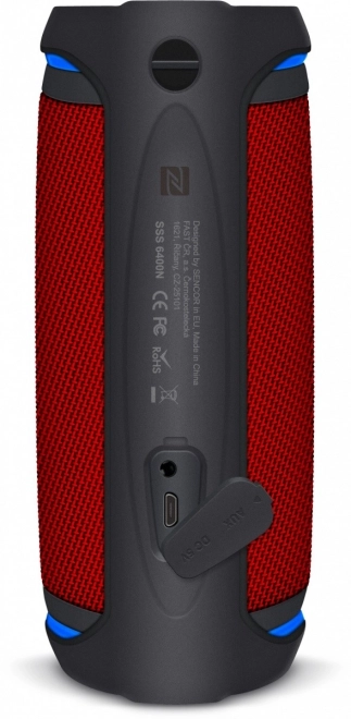 Roter Bluetooth-Lautsprecher mit NFC und IPX6