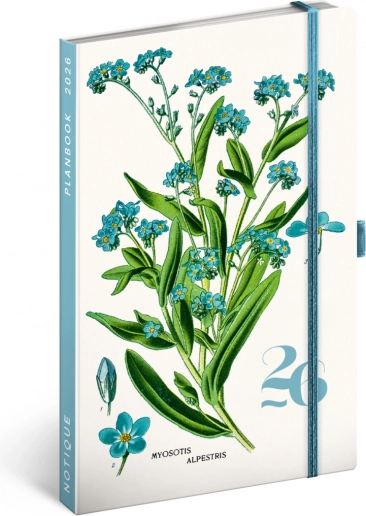 Notique Planbuch Tagebuch und Notizen Herbarium 2026, 13 x 21 cm