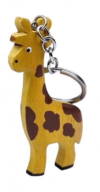 Großer Holz-Schlüsselanhänger Giraffe