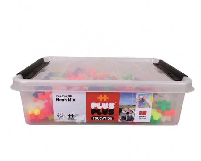 Konstruktionsset PLUS-PLUS BIG Neon, 200 Teile
