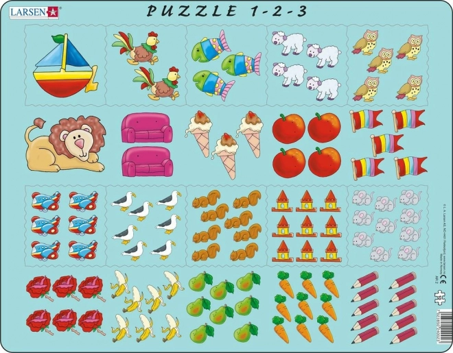 Larsen Puzzle Zahlenlernen für Kinder