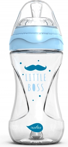 Glas-Babyflasche 240 ml blau