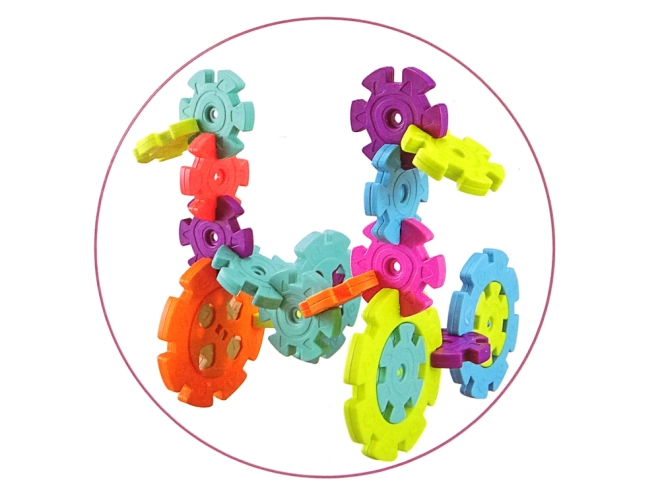 120 bunte Schneeflocken