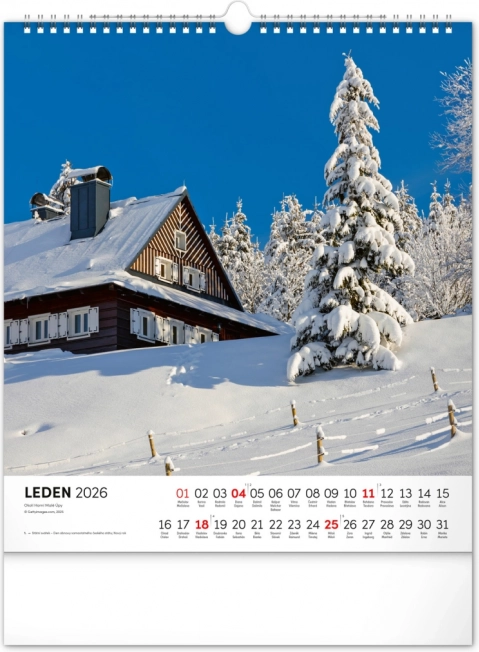 Wandkalender Krkonoše 2026