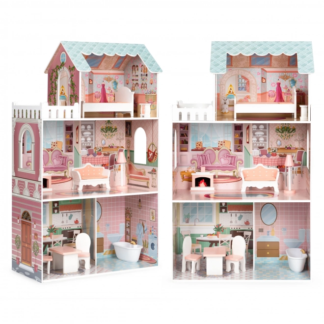 Großes Puppenhaus mit Möbeln ECOTOYS