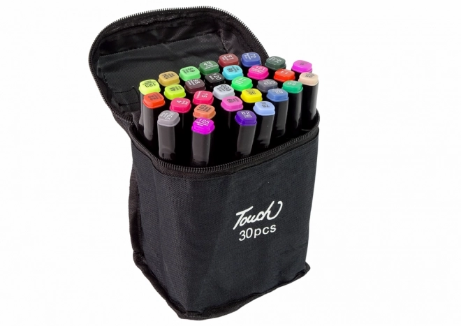 Set von 30 alkoholischen Touch-Markern im Etui