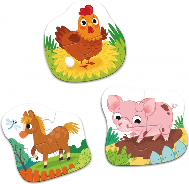 DODO Baby Puzzle Bauernhoftiere 3-in-1