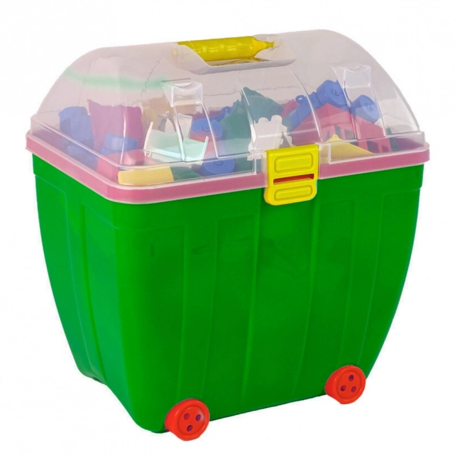 Großer Koffer mit bunten Bausteinen für Kinder