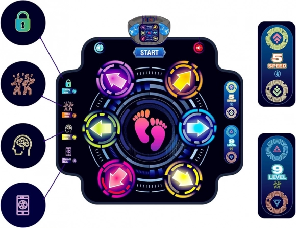 Musikalische Tanzmatte für Kinder mit Bluetooth