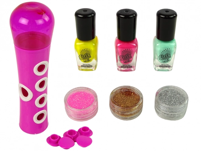 Nageldesign-Set für Kinder mit Glitzer und Aufklebern