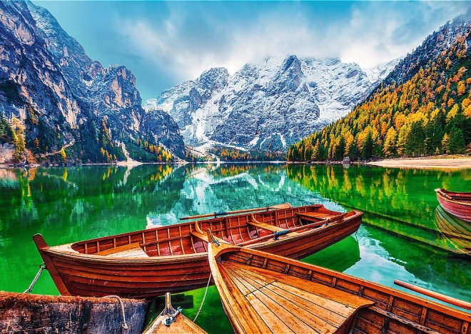 Puzzle 500 Teile Lago di Braies Italien