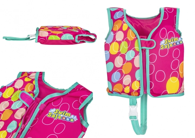 Rosa Kinder-Schwimmweste 56 cm Swim Safe