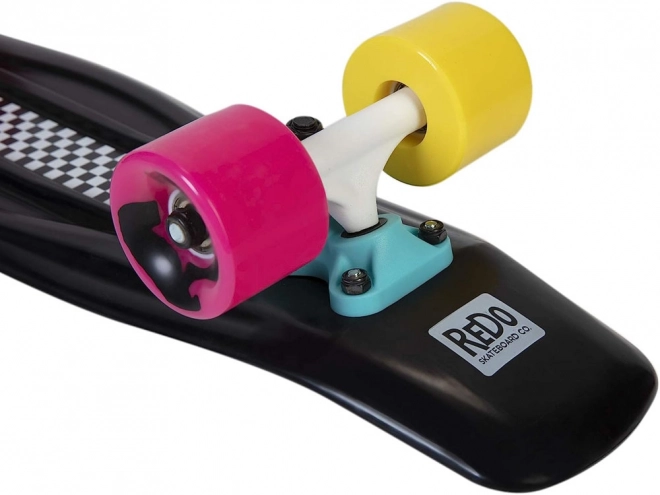 Retro Poly Cruiser Skateboard Buntes Schachbrett