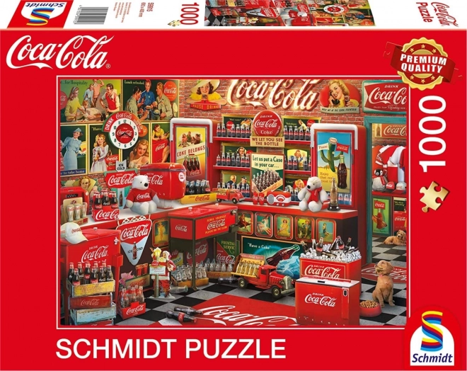Schmidt Puzzle Coca Cola Nostalgischer Laden 1000 Teile