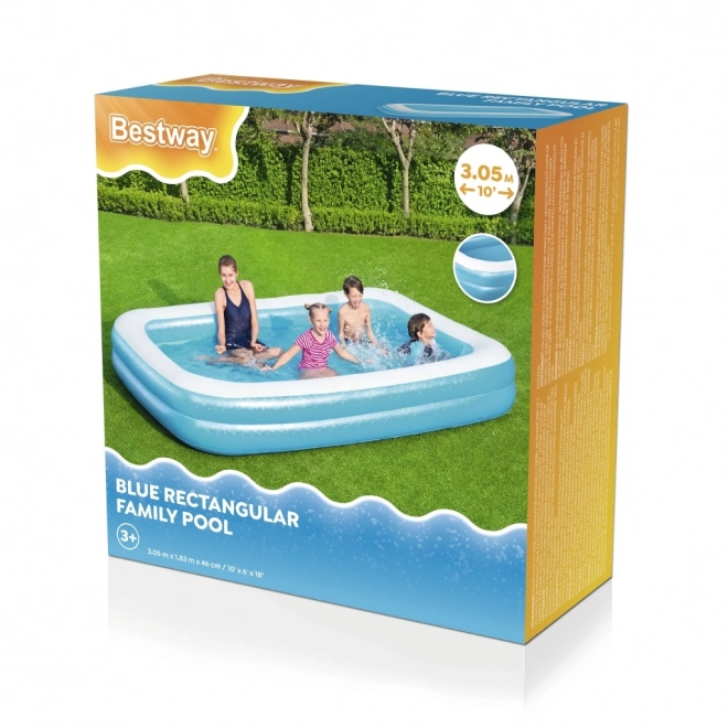 Große rechteckige Bestway aufblasbare Gartenpool für Kinder 6+