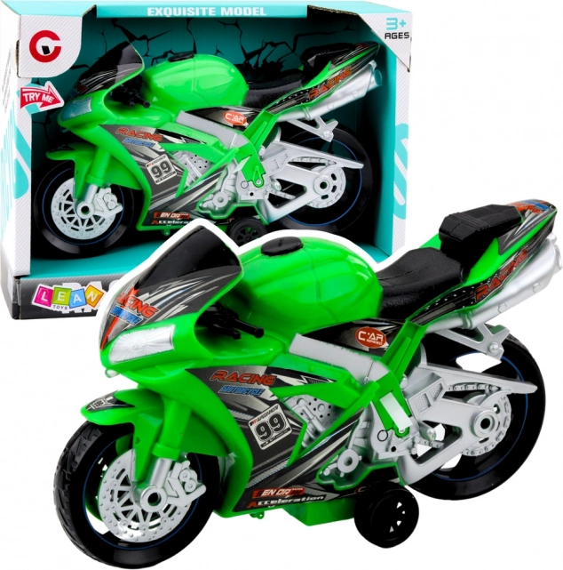 Rennmotorrad mit Licht- und Soundeffekten grünes Spielzeug