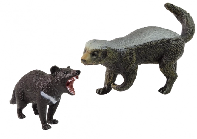 Zwei Figuren Ratel und Tasmanischer Teufel von Tiere der Welt Serie