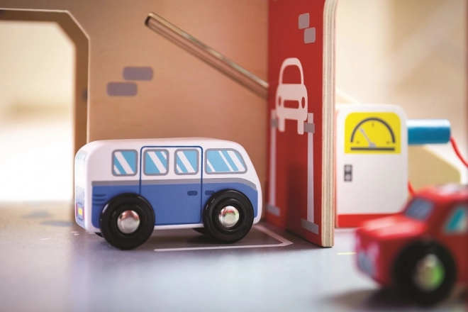 Bigjigs Toys Parkgarage mit Hubschrauberlandeplatz