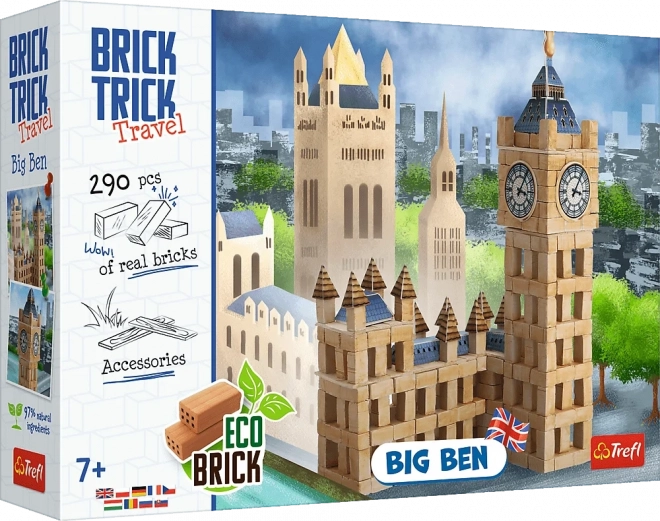 Trefl Brick Trick Reise: Big Ben Bausatz aus echten Ziegeln