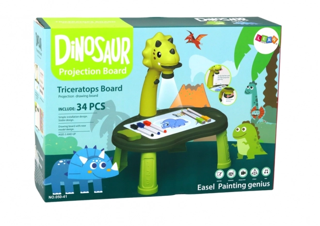 Projektor Zeichnen Dinosaurier Spieltisch 2 in 1 Spiele Grüne Edition