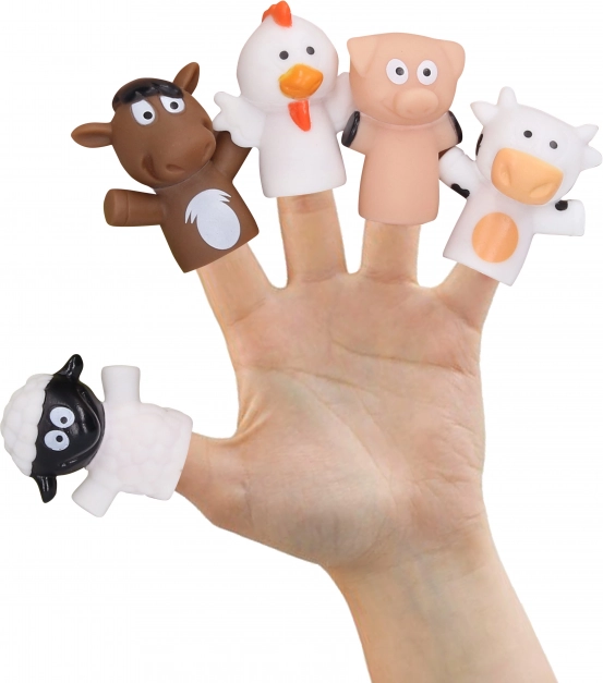 Fingerpuppen Tiere 5 cm 5er Set